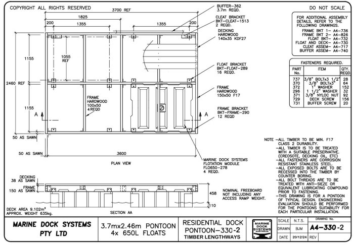 Pontoon Kit #330 Timber 3.7 x 2.4